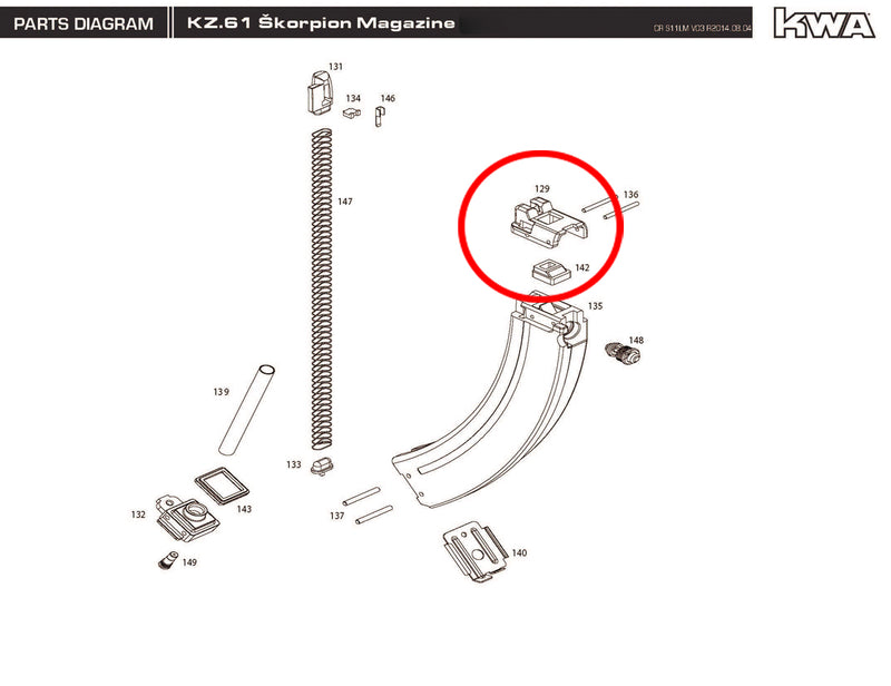 KWA - KZ61 Skorpion - Replacement Parts